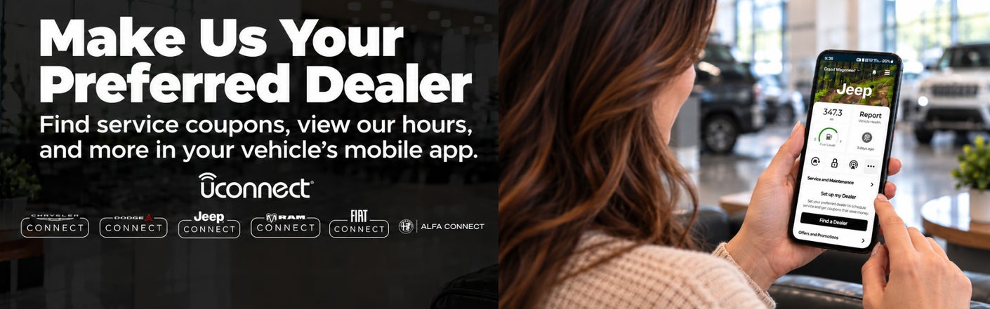 uconnect® make us your preferred dealer | Cutter Chrysler Dodge Jeep Ram Fiat Honolulu in Honolulu HI