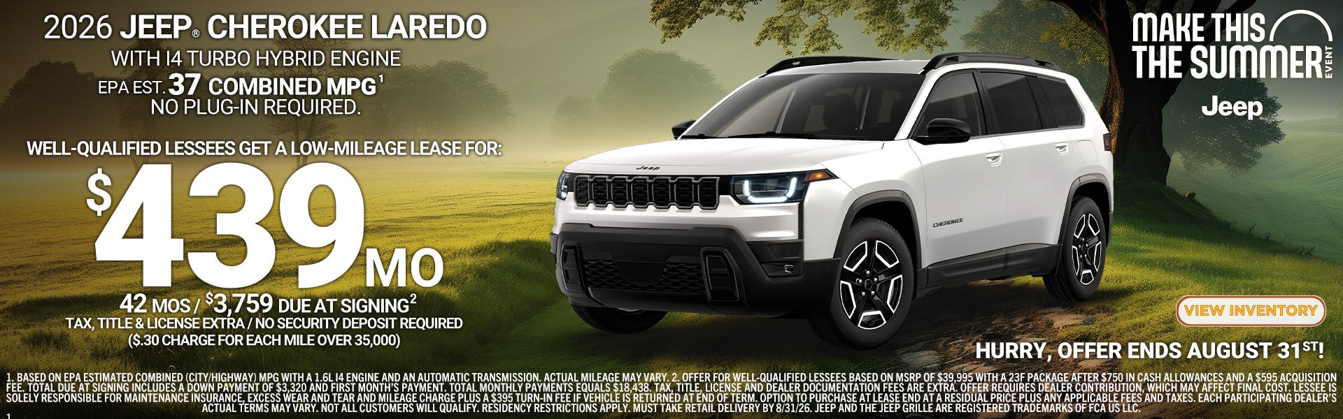 Cherokee Laredo Offer