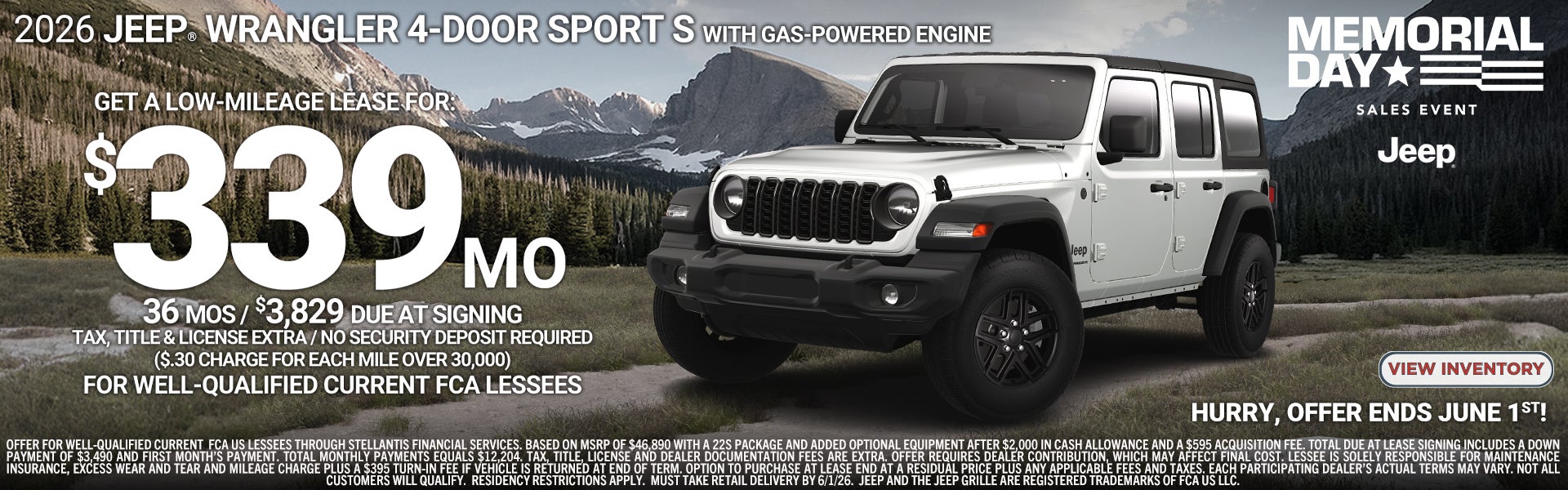 2026 Jeep Wrangler 4-Door Sport S